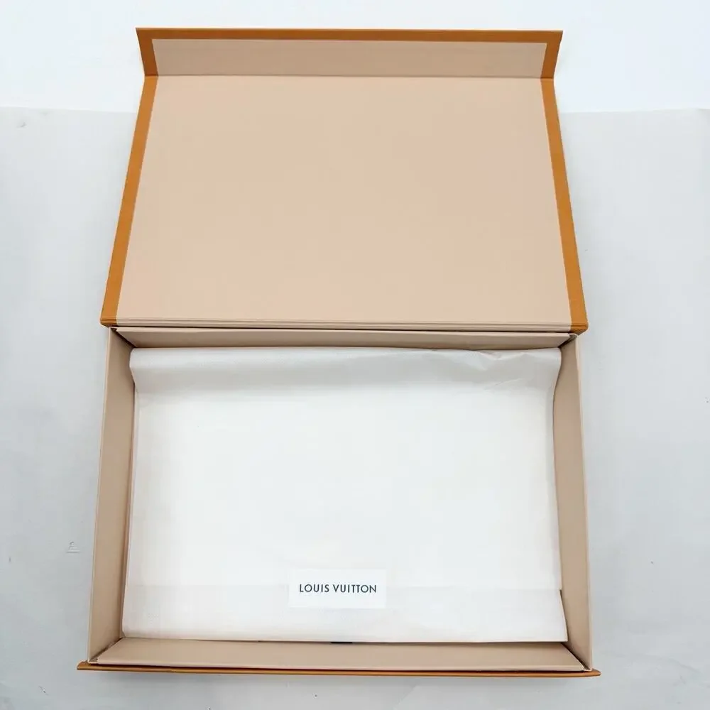 Louis Vuitton Authentic Orange Empty Magnetic Gift Box & Tissue 12" x 8" x 2" - Picture 6 of 8